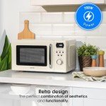 Abode Retro Cream 20L Microwave with Auto Cook