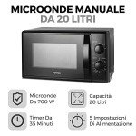 Tower Multi-Function Black Microwave Oven 20L, 700W