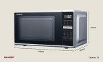 Sharp 17L 700W Silver Solo Digital Microwave
