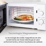 Tower 20L 700W Manual Microwave Oven, White