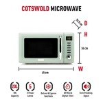 Haden Cotswold Green 20L Retro Microwave Oven