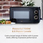 Tower 17L Manual Microwave, 700W - Black/Rose Gold