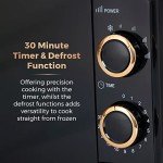 Tower 17L Manual Microwave, 700W - Black/Rose Gold