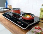 Quest Digital Double Induction Hob with Hot Plate
