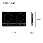 Quest Digital Double Induction Hob with Hot Plate