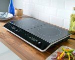 Quest Digital Double Induction Hob with Hot Plate