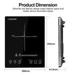 AMZCHEF Ultra-Thin Single Induction Cooker, 10 Levels
