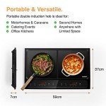 VonShef 2800W Double Induction Hob - Black