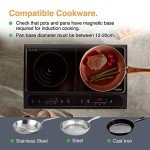 VonShef 2800W Double Induction Hob - Black