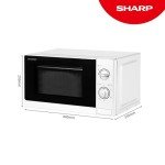 Sharp 20L Solo Microwave Oven, 800W, White