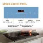 VonShef 2800W Double Induction Hob - Black