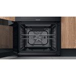 60cm Dual Fuel Double Oven Cooker - Black