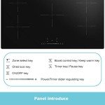 5-Zone Induction Cooktop, 90CM Touch Control