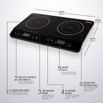 Abode Portable Double Induction Hob with Timer