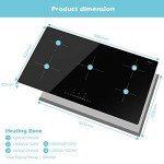5-Zone Induction Cooktop, 90CM Touch Control