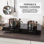 Abode Portable Double Induction Hob with Timer