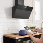 CIARRA 60cm WIFI Angled Cooker Hood with LED