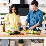 CIARRA 60cm WIFI Angled Cooker Hood with LED