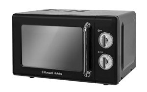 Russell Hobbs 17L Retro Manual Microwave - Black