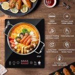 KPUY 2000W Portable Induction Hob with Touch Control