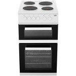 Beko 50cm Twin Cavity Electric Cooker - White