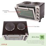 Oypla 30L Compact Oven with Dual Hot Plates