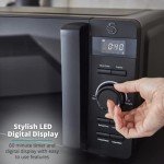 Swan Stealth 20L LED Digital Microwave - Black