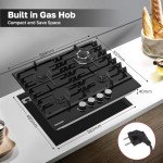 Thermomate 60cm 4-Burner Gas Hob Cooktop