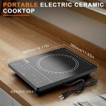 Portable Electric Ceramic Hob with Touch Screen