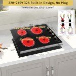 Disaenvir 60cm 4-Burner Ceramic Electric Hob