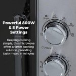 Tower 800W 20L Silver Microwave with Timer