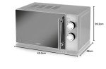 Tower 800W 20L Silver Microwave with Timer