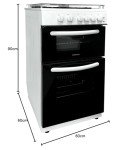 Statesman GTL50W 50cm Double Oven Gas Cooker