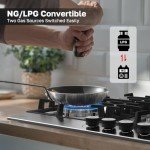 Thermomate 60cm Stainless Steel Gas Hob 4 Burners