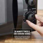 Swan 20L Black Manual Microwave, 700W Power