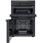Hotpoint 60CM Gas Double Cooker - Black