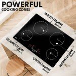 Baridi 77cm 4-Zone Induction Hob with Boost