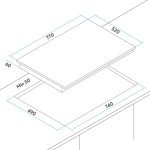 Baridi 77cm 4-Zone Induction Hob with Boost