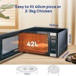 Smad 42L Microwave Oven with Grill and Turntable