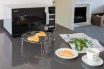 Sharp R860SLM 25L Flatbed Microwave Oven - Silver