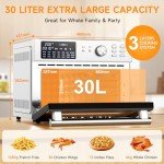 30L Air Fryer Oven with Rotisserie & 21 Presets