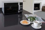 Sharp R860SLM 25L Flatbed Microwave Oven - Silver
