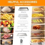 30L Air Fryer Oven with Rotisserie & 21 Presets