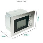 electriQ 700W Built-In Microwave - Stainless Steel
