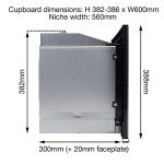 electriQ 700W Built-In Microwave - Stainless Steel