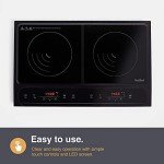 VonShef 2800W Double Induction Hob - Black