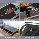 Quest Digital Double Induction Hob with Hot Plate