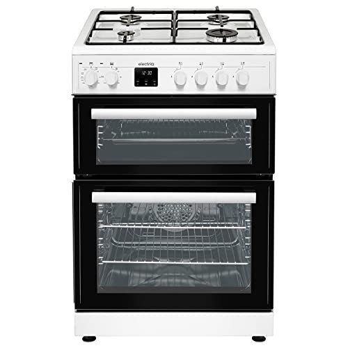 electriQ 60cm White Dual Fuel Cooker