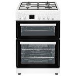 electriQ 60cm White Dual Fuel Cooker