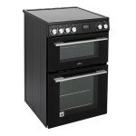 Willow 60cm Electric Double Oven with Hob - Black